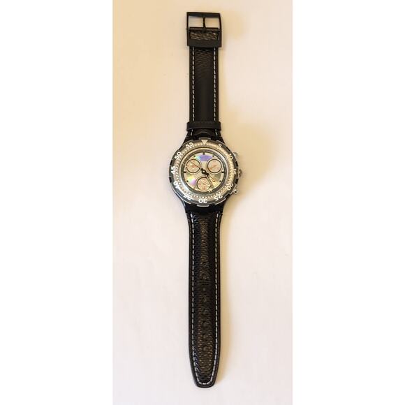 Swatch Watch BLACK RUDDER SBB100 1993 AQUACHRONO NON WORKING COLLECTORS DISPLAY - Picture 5 of 9